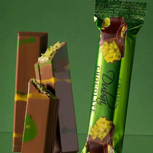 Dubai Chocolate Bar with Knafeh & Pistachio