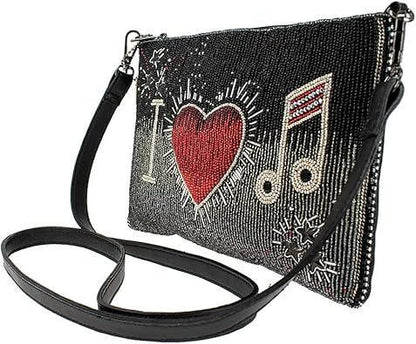 I Love Music Crossbody Handbag