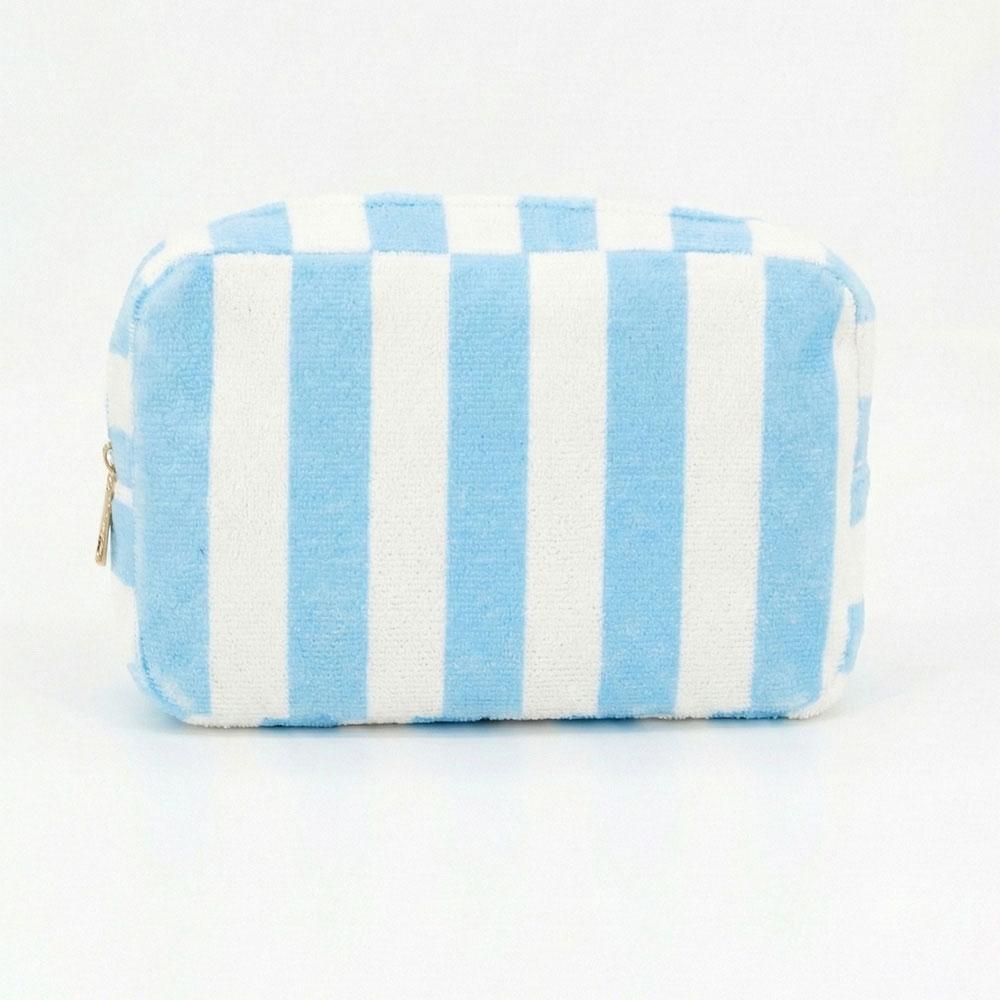 Striped Terry Cosmetic Bag w/ Monogram