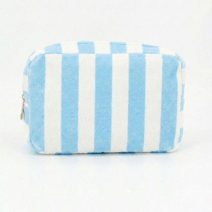 Striped Terry Cosmetic Bag w/ Monogram