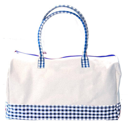 Gingham Getaway Duffle Bag with Monogram