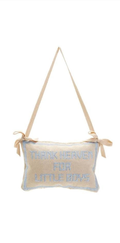 Thank Heaven Pillow Door Hanger