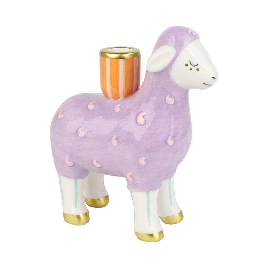 Hand-Painted Ceramic Candle Holders