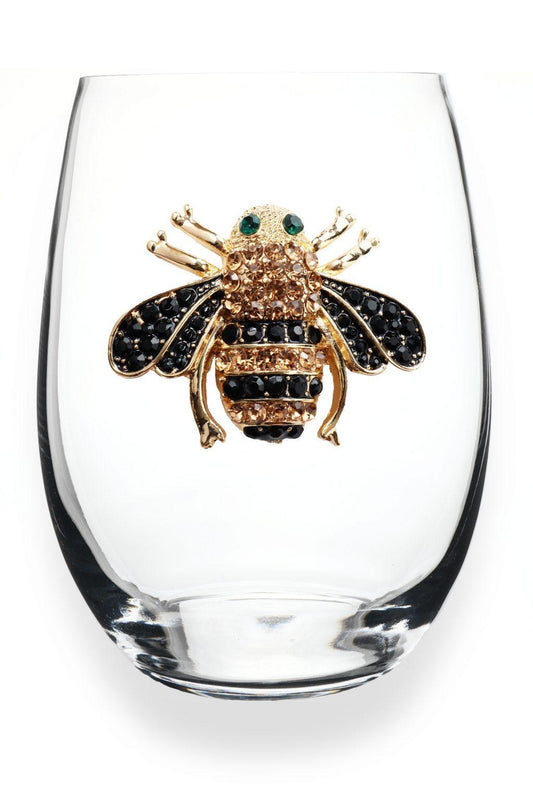 Queen Bee Jeweled Glass