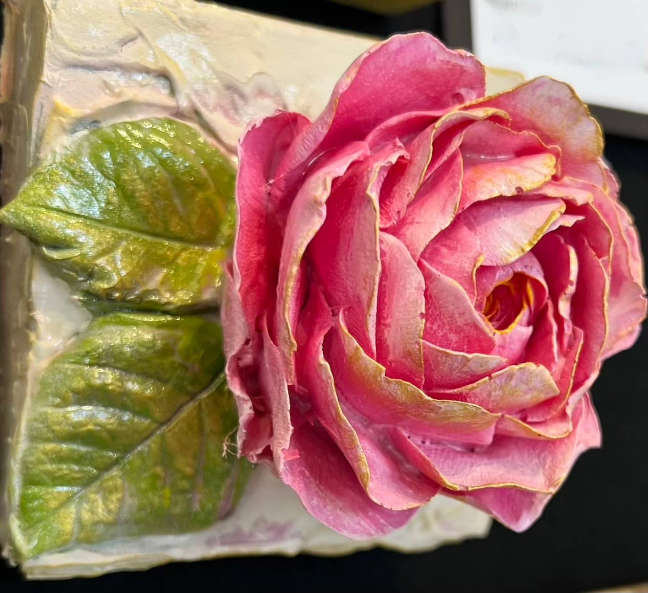 4X4 inch Clay Rose Artwork