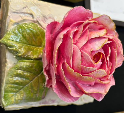 4X4 inch Clay Rose Artwork
