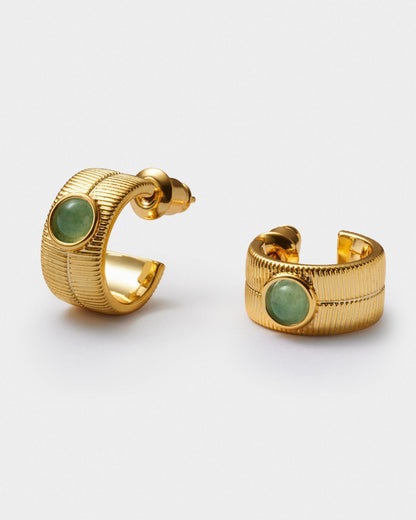 Birthstone Hoop Earrings