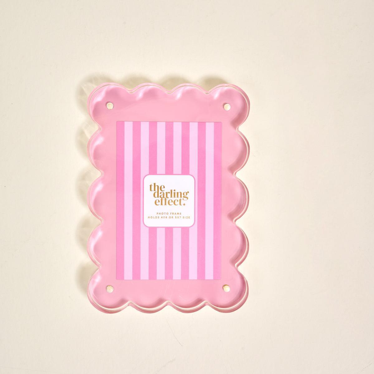 Rectangle Scalloped Acrylic Frame