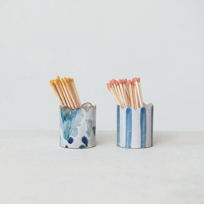 Scalloped Match Holder w/ Striker
