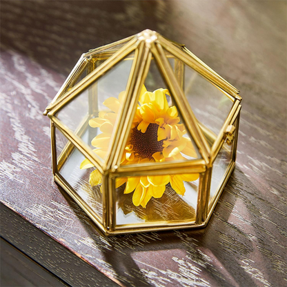 Brass & Glass Trinket Boxes