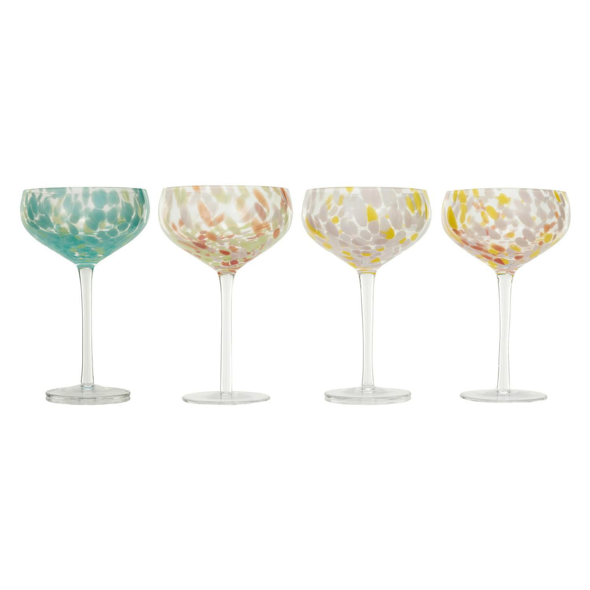 Blown Confetti Glass Coupe