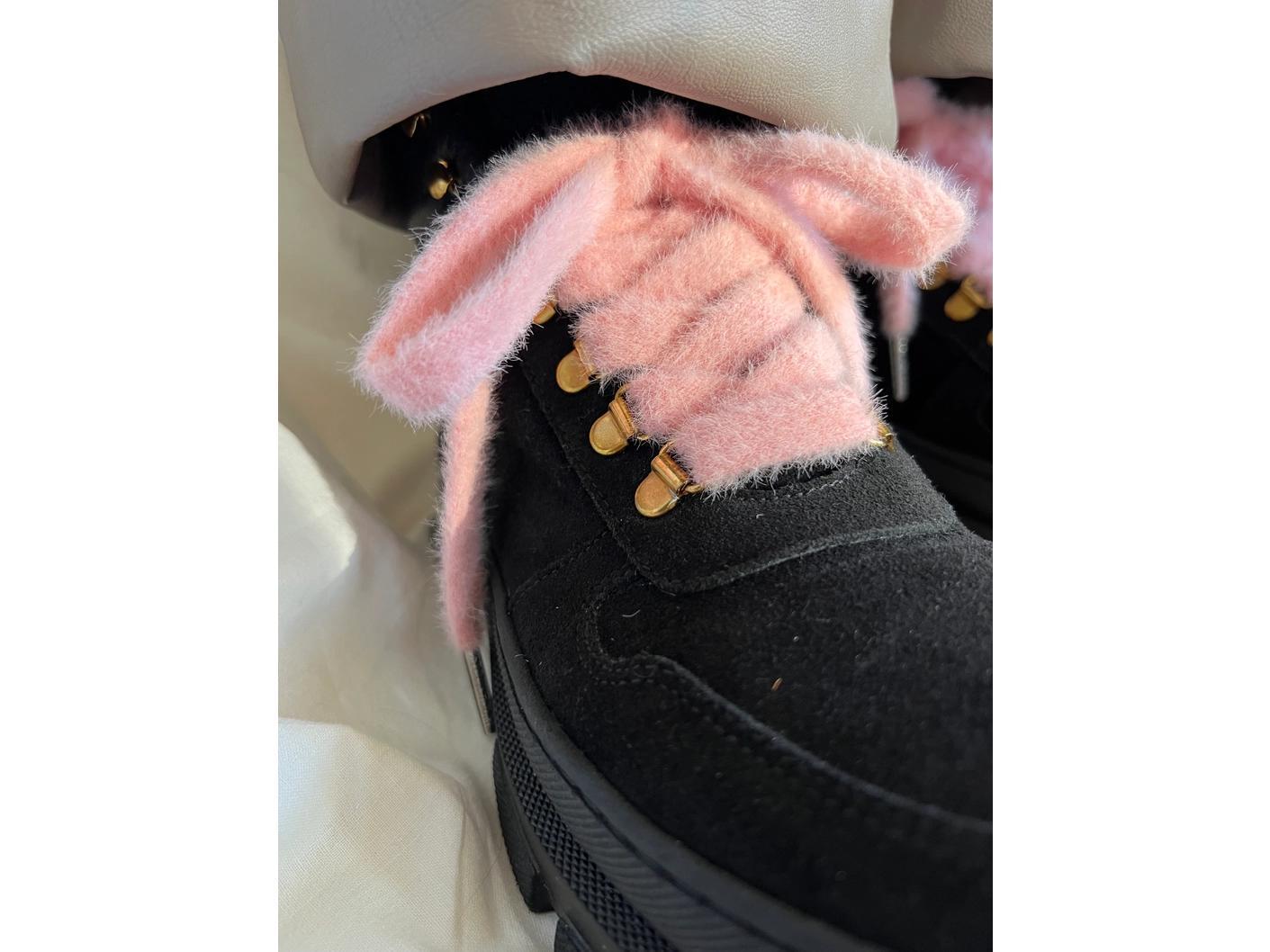 Faux Fur Plush Shoelaces