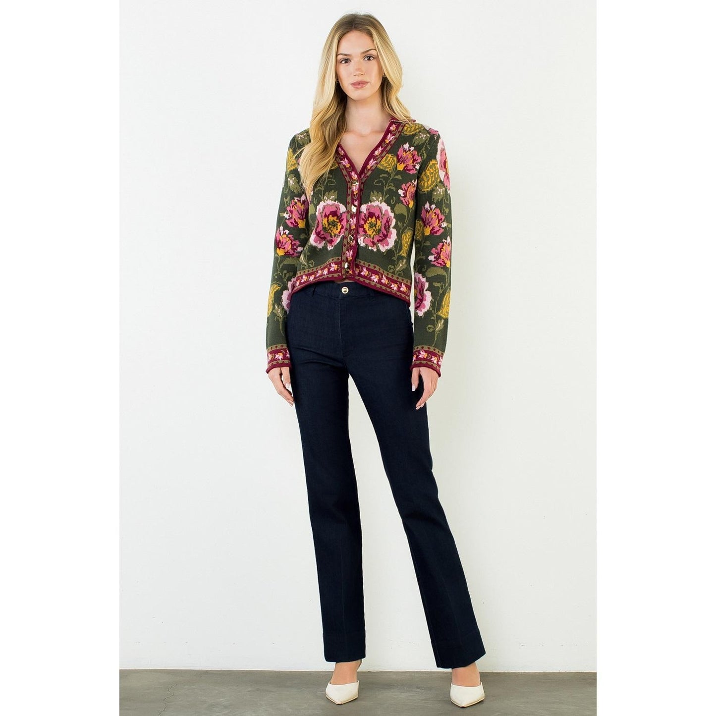 Floral Button Cardigan