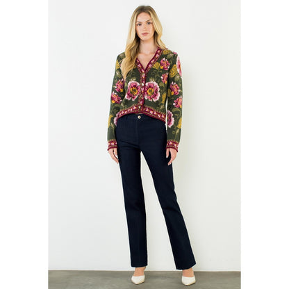 Floral Button Cardigan
