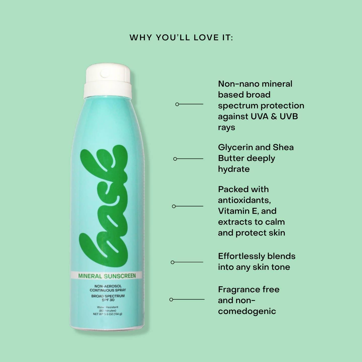 Non-Aerosol Spray Reef Safe Mineral Sunscreen