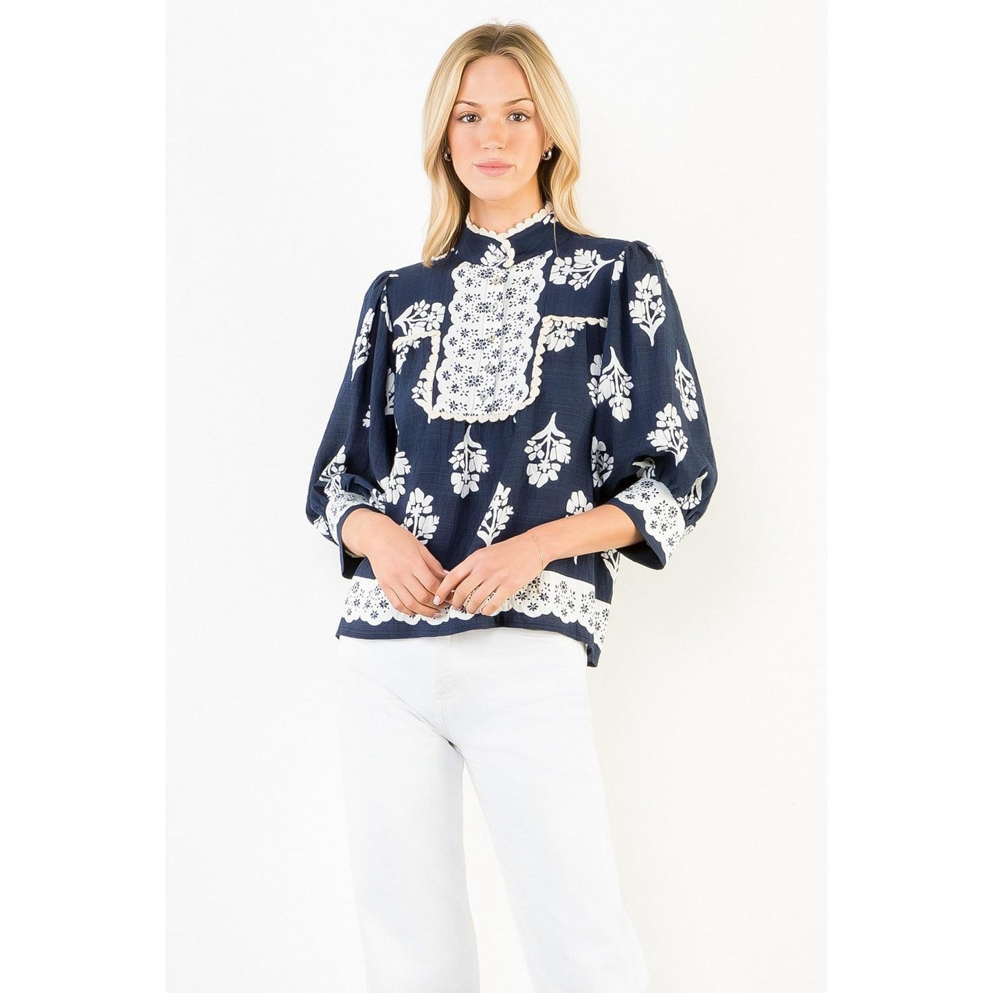 Long Sleeve Pattern Top