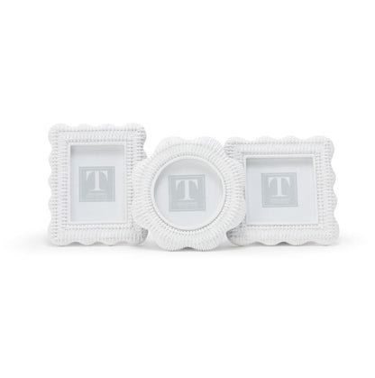 Scalloped Rattan Weave Frames