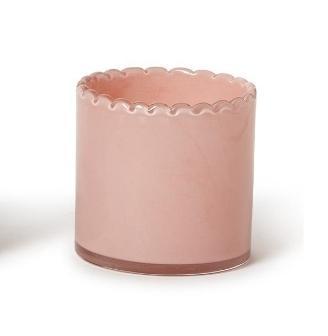 Marbled Scalloped Round Vase / Candleholder