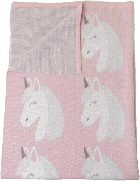 Unicorn Knit Baby Blanket