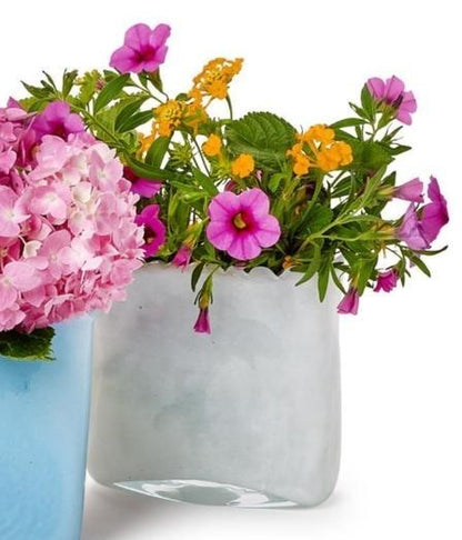 Marbled Scalloped Vase