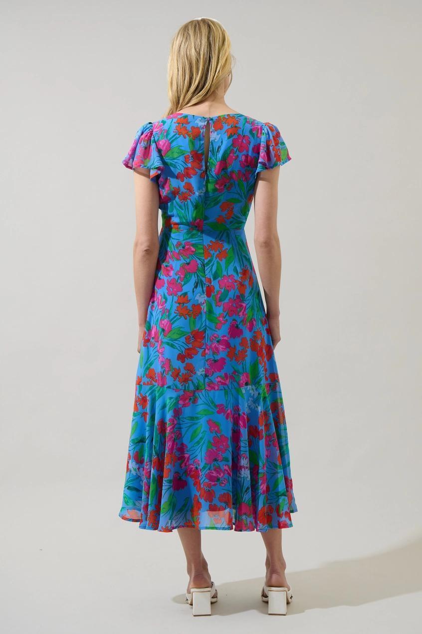 Finy Floral Perth Flare Midi Dress