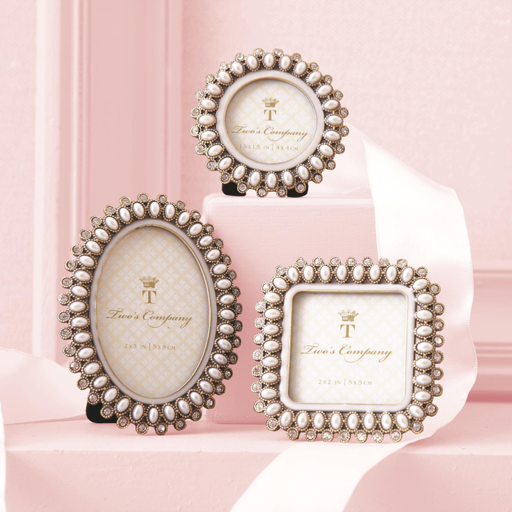 Precious Pearls Jeweled Mini Photo Frame