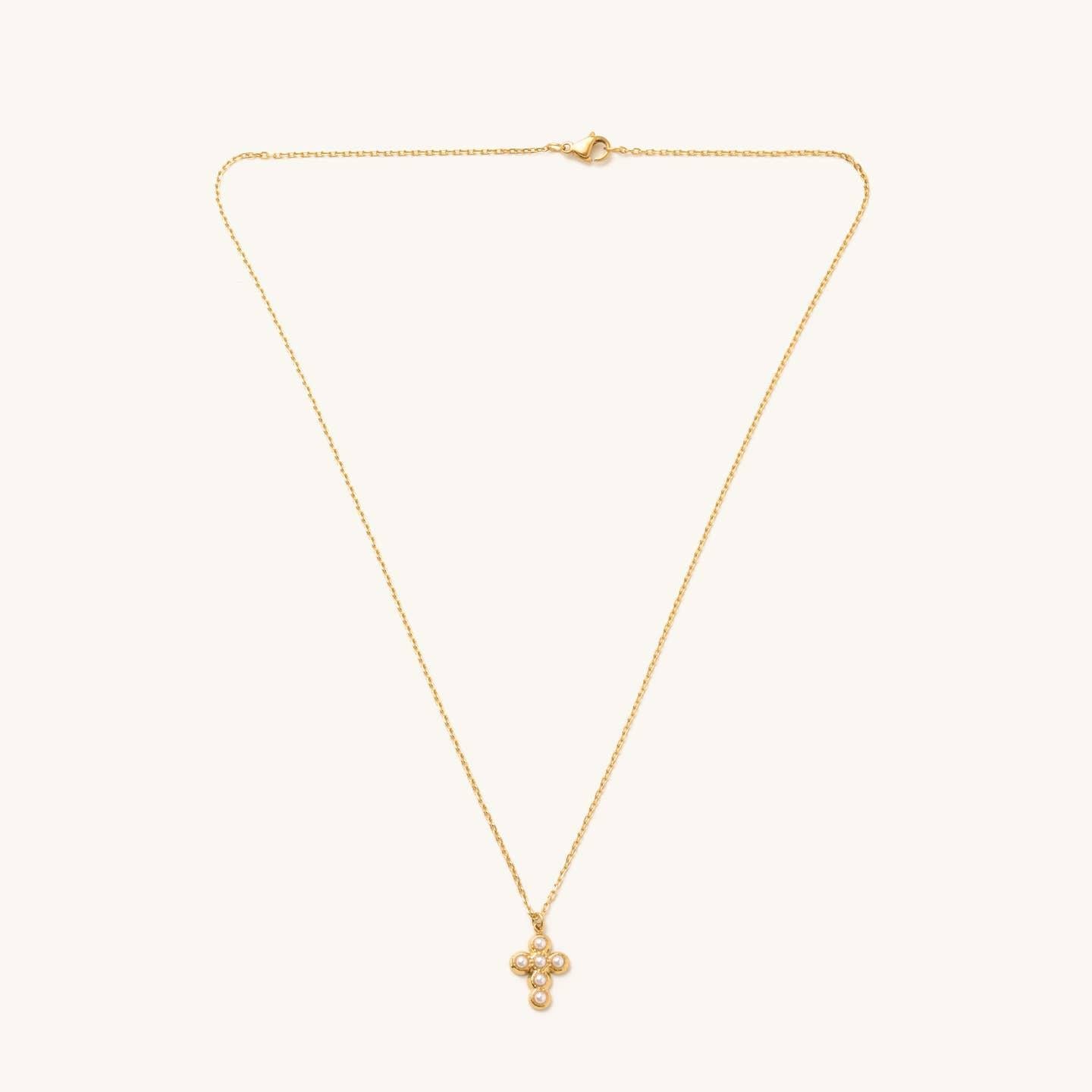 Pearl Cross Necklace