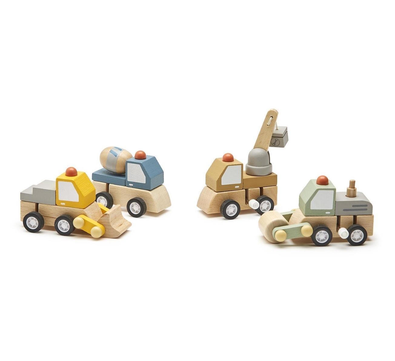 Wooden Wind-Up Construction Truck