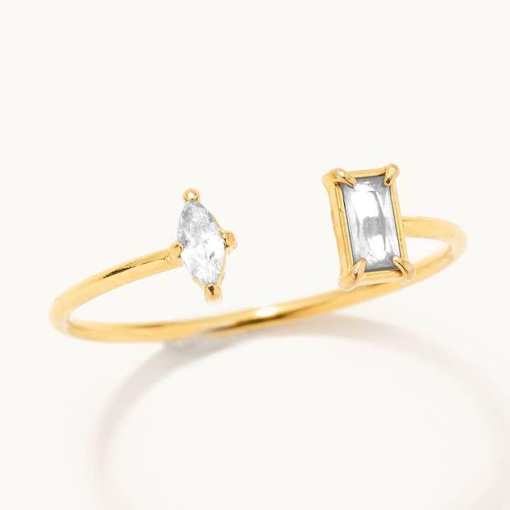 Rosie Dainty Crystal Adjustable Ring
