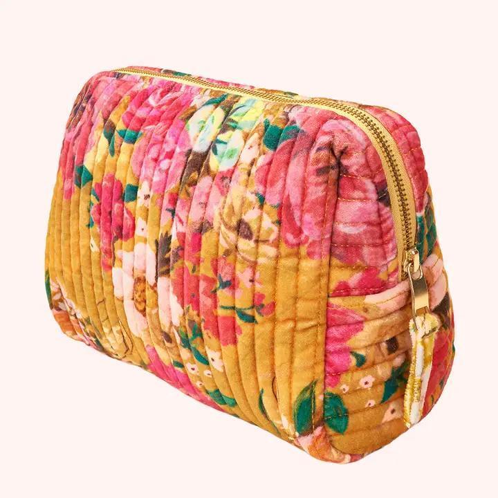 Quilted Velvet Washbag