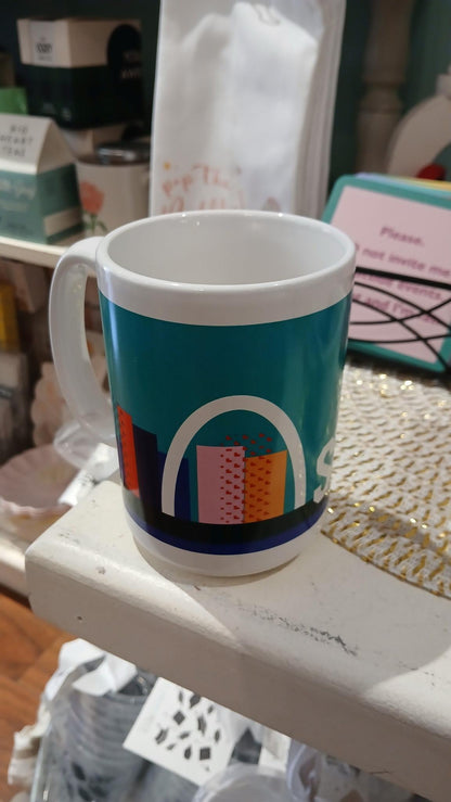 St. Louis Retro Printed Coffee Mug