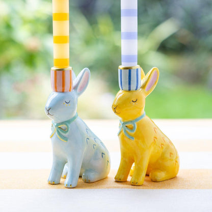 Hand-Painted Ceramic Candle Holders