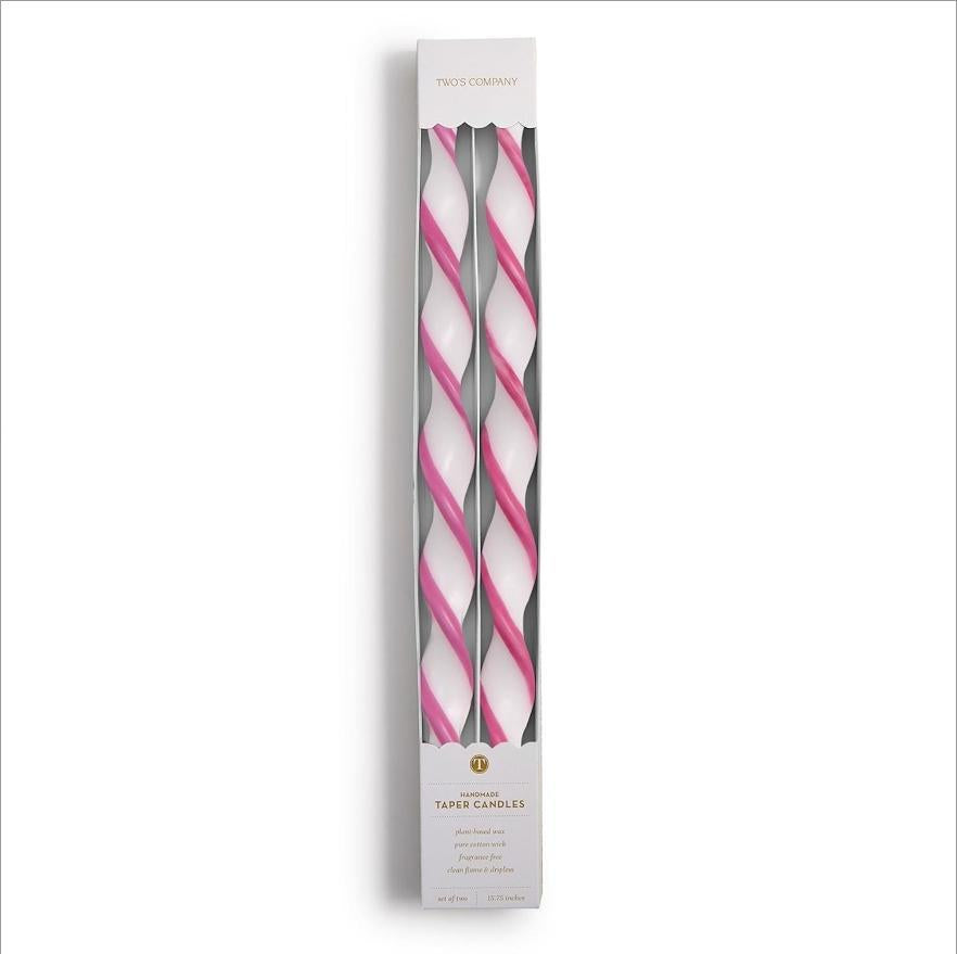 15.75" Twist & Glow Taper Candles - Set/2