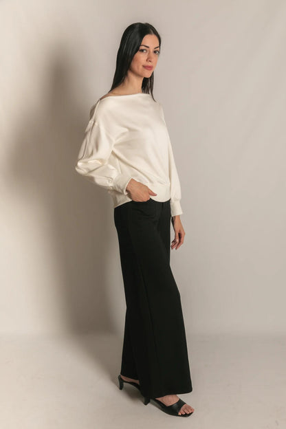 V Neck Tulip Sleeve Top
