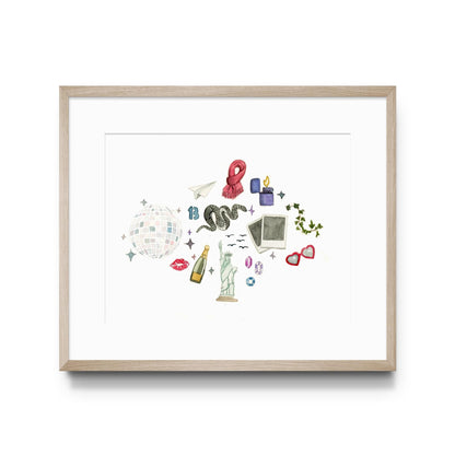 Eras Watercolor Art Print
