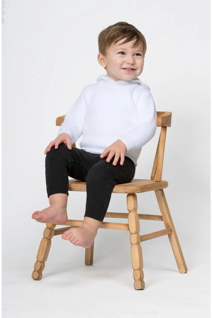 Monogrammed Knit Hooded Zip Back Sweater