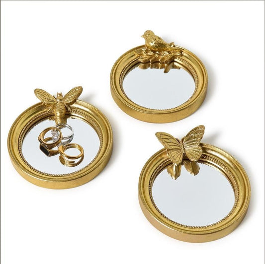 Round Mirror Garden Trinket Tray