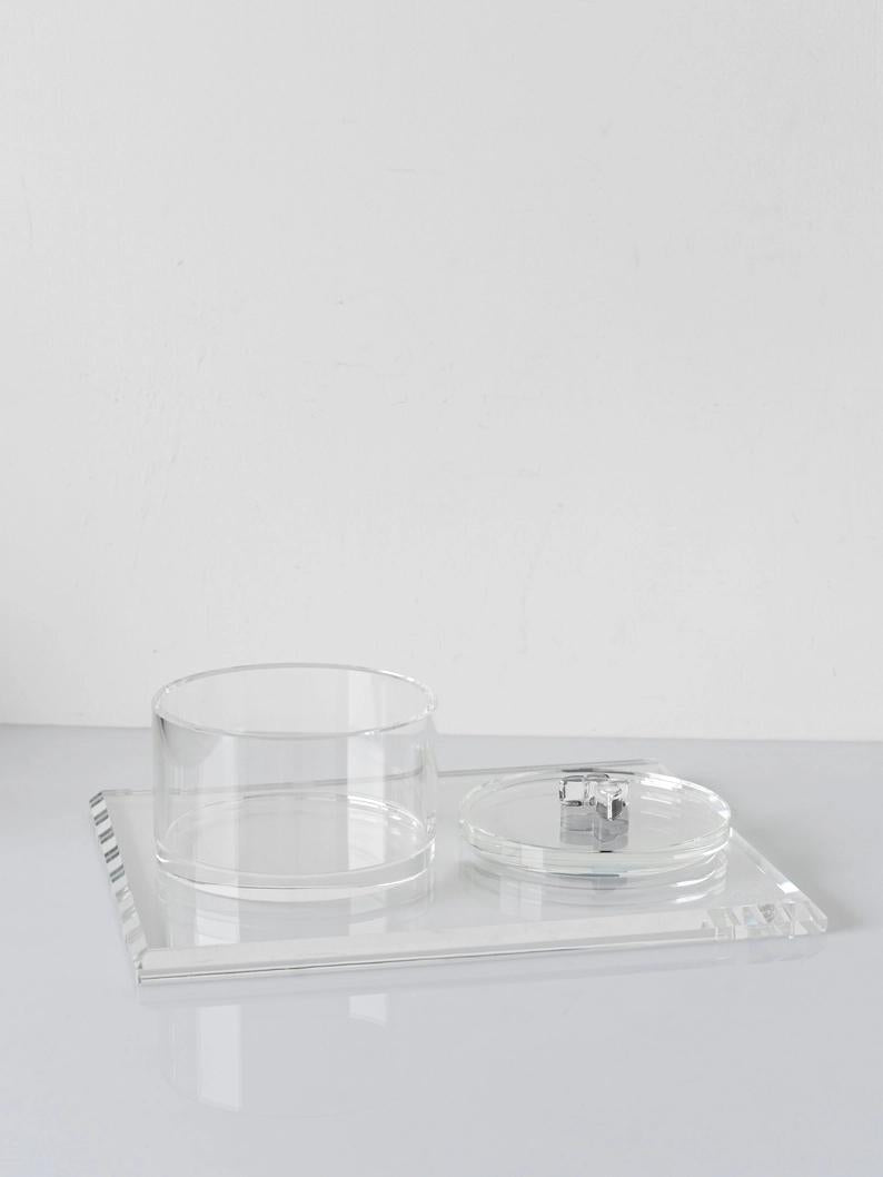 CRYSTAL JAR WITH BUTTERFLY HANDLE