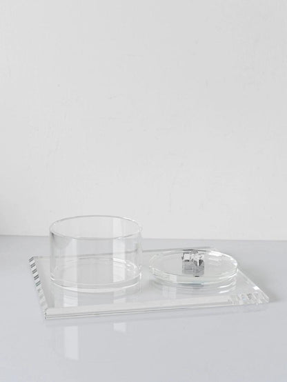 CRYSTAL JAR WITH BUTTERFLY HANDLE