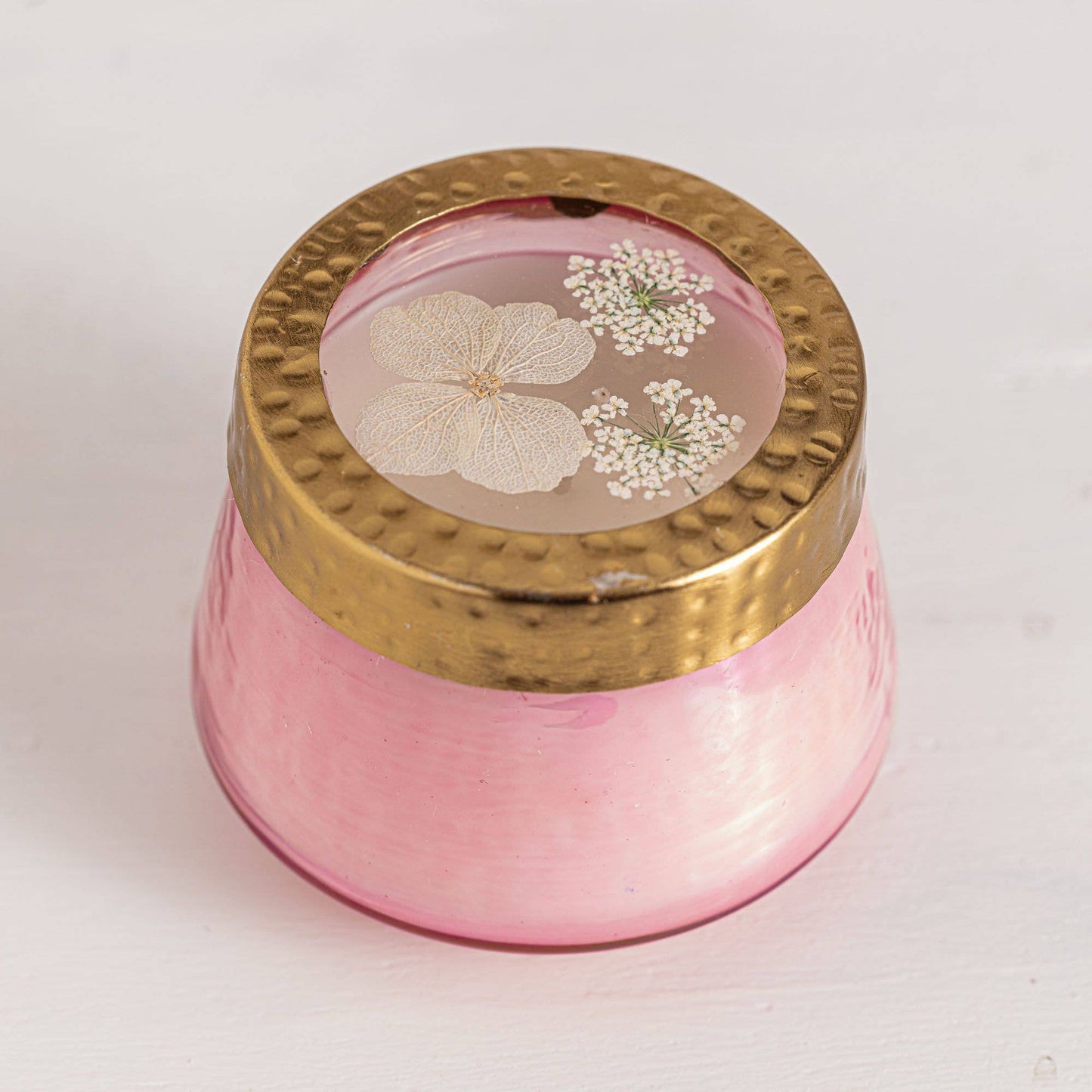 Luna Flower Petite Watercolor Pressed Floral Candle