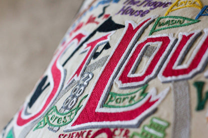 St. Louis Hand-Embroidered Pillow