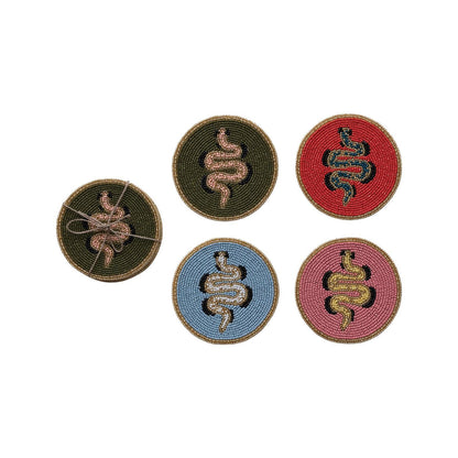 Beaded Snake Coasters