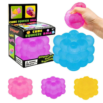 Bubble Cube Squeeze Ball: Super Solid Squish