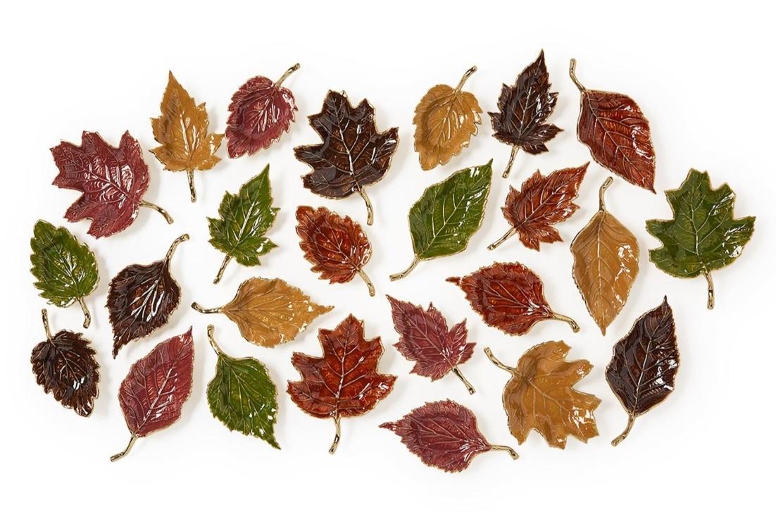 Autumn Allure Enameled Leaf Tray