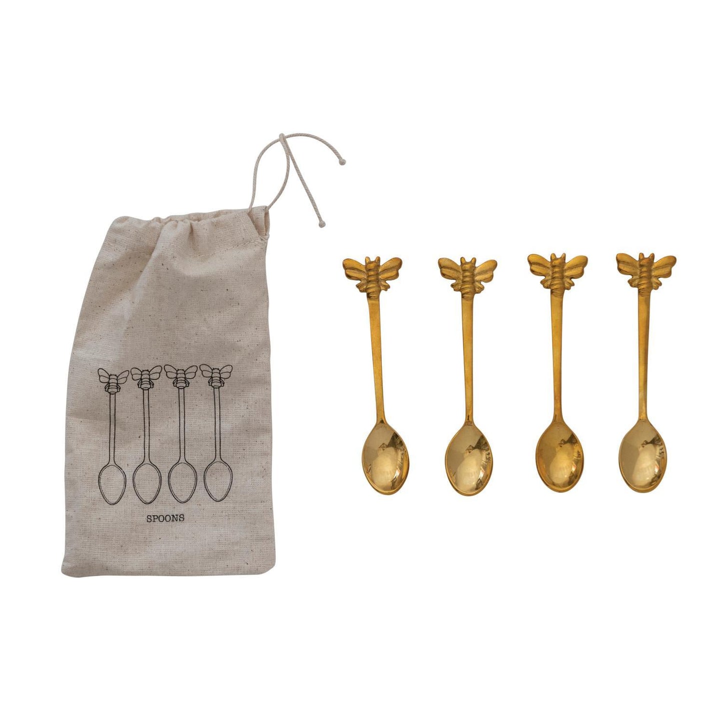 Brass Bee Spoon