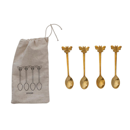 Brass Bee Spoon