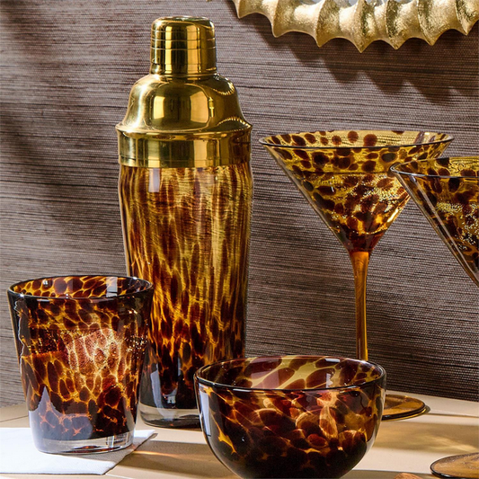 Tortoise Print Cocktail Shaker