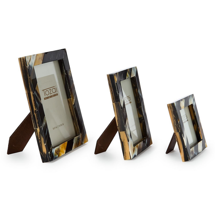 Savoy Black Horn Photo Frames