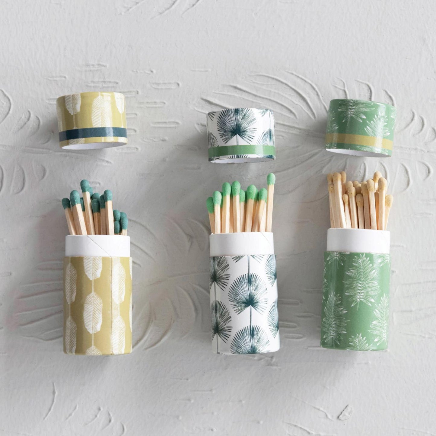 Leaf Print Set of Safety Matches