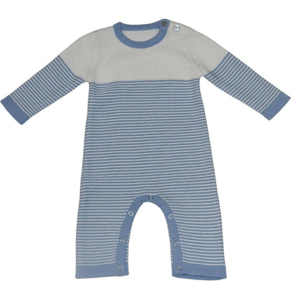 Seed Stitch Striped Cotton Onesie